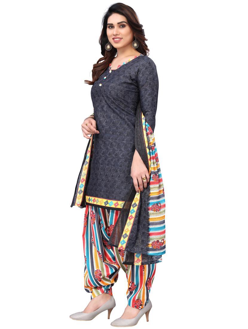 women printed unstitched suit set - 21557180 - Standard Image - 2