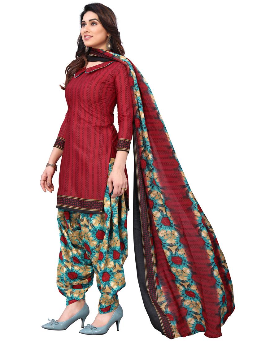 women printed unstitched suit set - 21557181 - Standard Image - 2