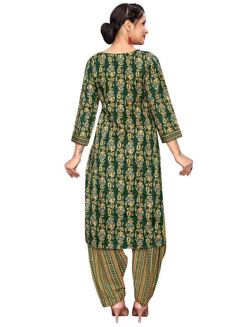 women three quarter sleeve kurta salwar with dupatta set - 21558151 -  Standard Image - 2