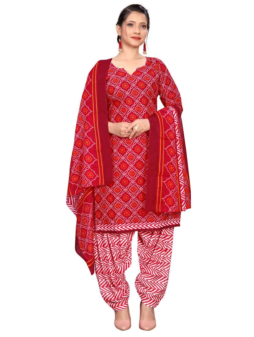 women bandhani kurta salwar set with dupatta
