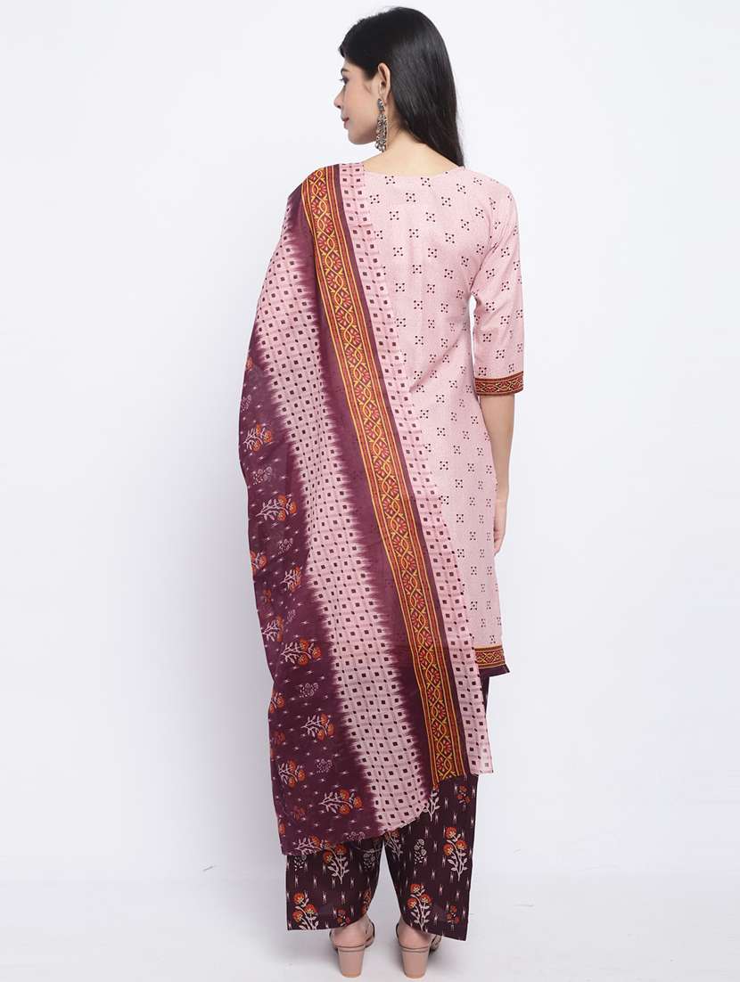 women three quarter sleeve kurta salwar with dupatta set - 21558219 -  Standard Image - 2