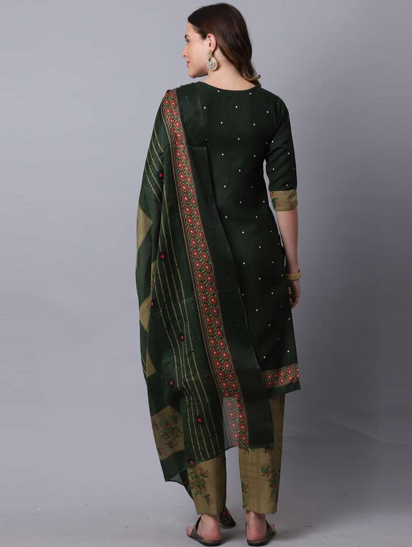 women printed kurta pant set with dupatta - 21558230 -  Standard Image - 2