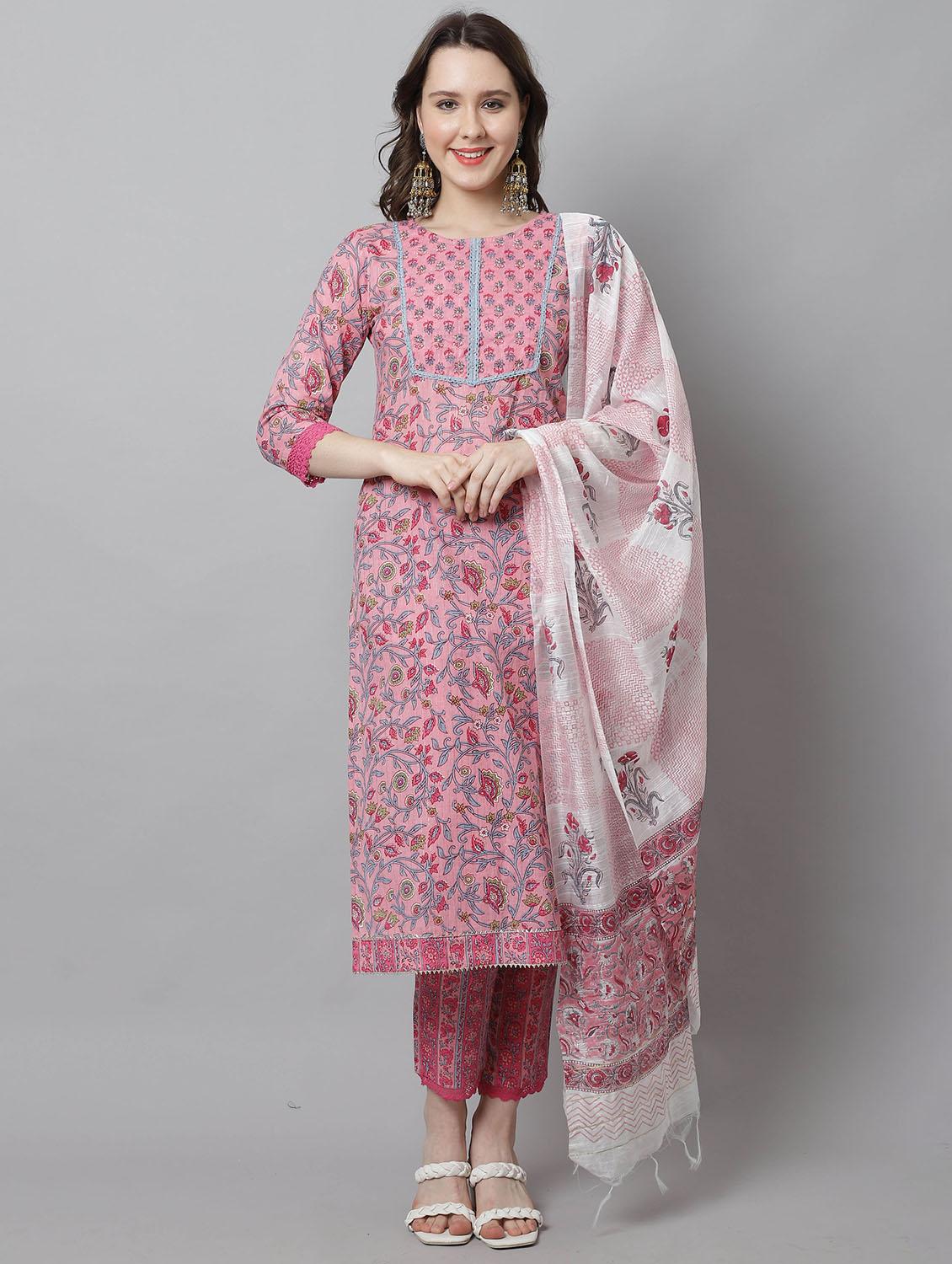 women floral printed kurta pant set with dupatta - 21558275 - Zoom Image - 0