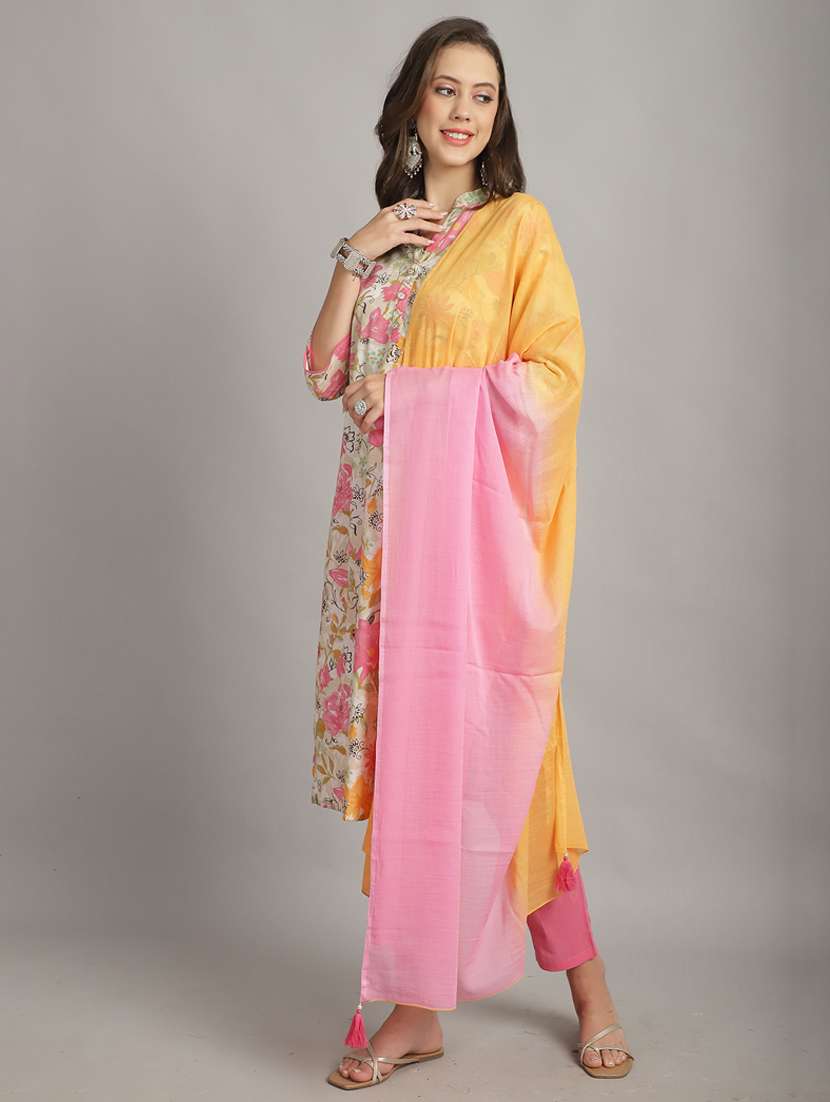 women floral kurta pant set with dupatta - 21558471 -  Standard Image - 2