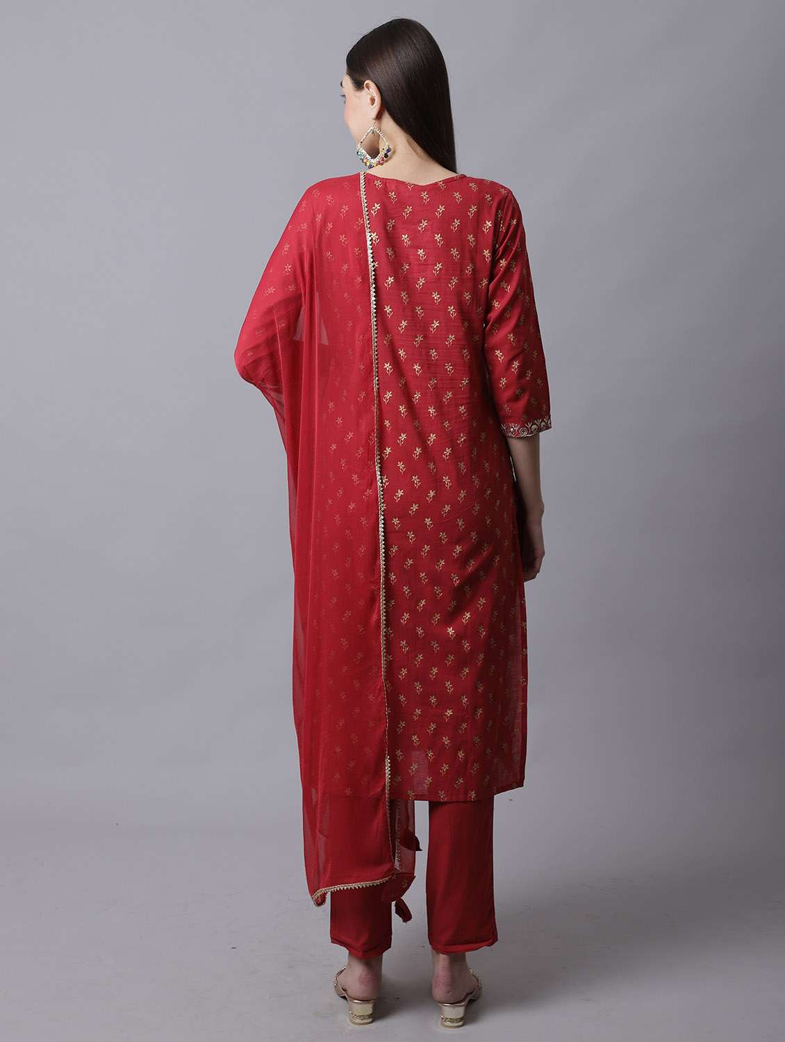 women floral kurta pant set with dupatta - 21558610 -  Standard Image - 2