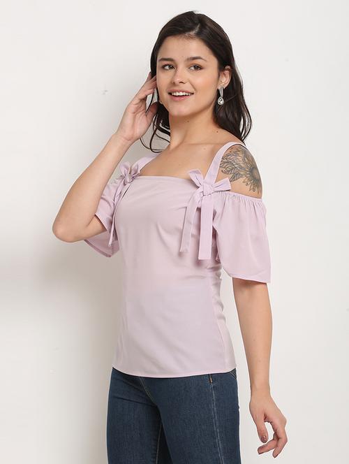 women solid shoulder strap top - 21558663 -  Standard Image - 0