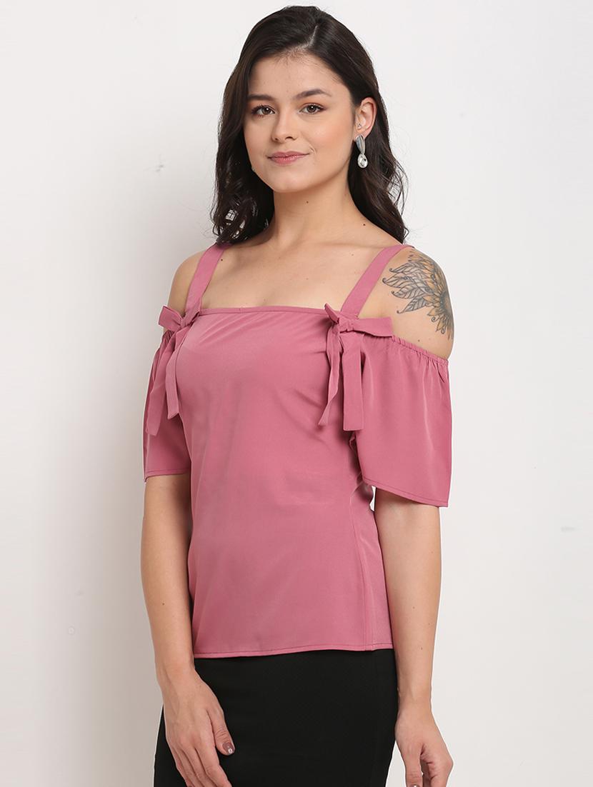 women solid shoulder strap top - 21558664 - Zoom Image - 0