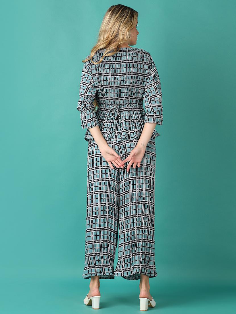 women printed top & palazzo co-ord set - 21558745 - Standard Image - 2
