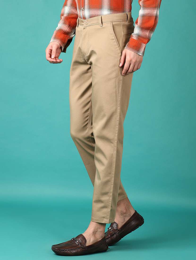 men mid rise solid chino trouser - 21558766 -  Standard Image - 2