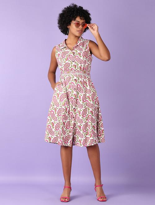 women paisley printed a-line dress - 21558788 -  Standard Image - 0