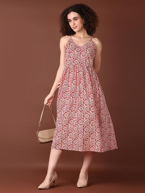 women red printed a-line ethnic dress - 21558790 -  Standard Image - 0