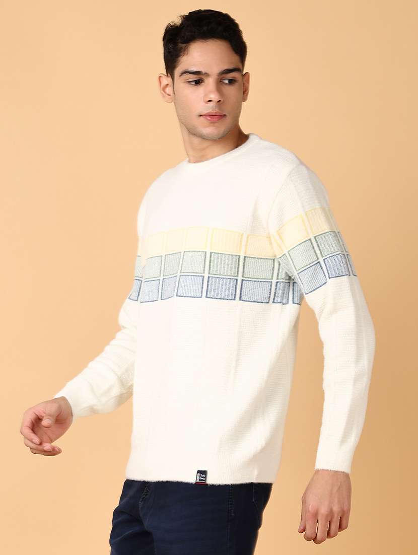 men self design long sleeve pullover sweater - 21558821 -  Standard Image - 2