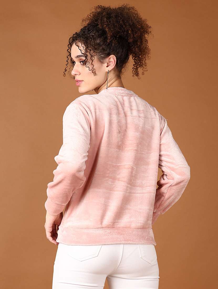 women solid long sleeve sweatshirt - 21558843 -  Standard Image - 2