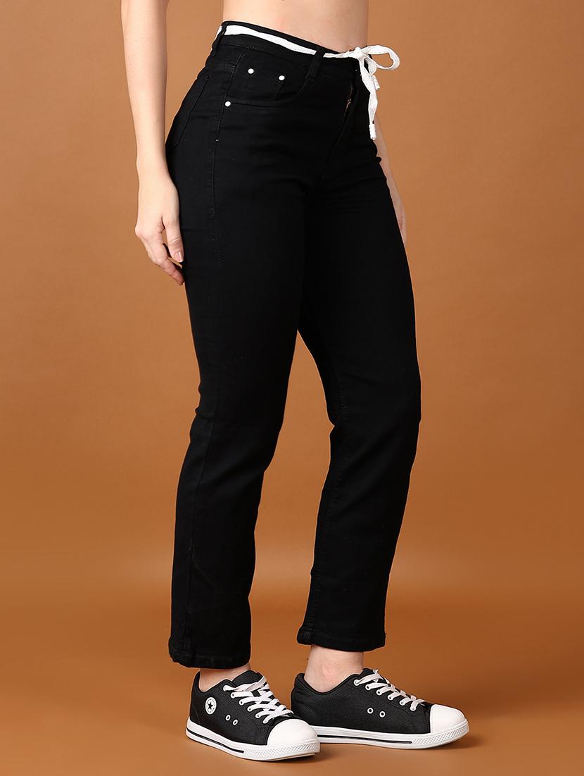 women solid mid rise denim jeans - 21559027 - Standard Image - 2