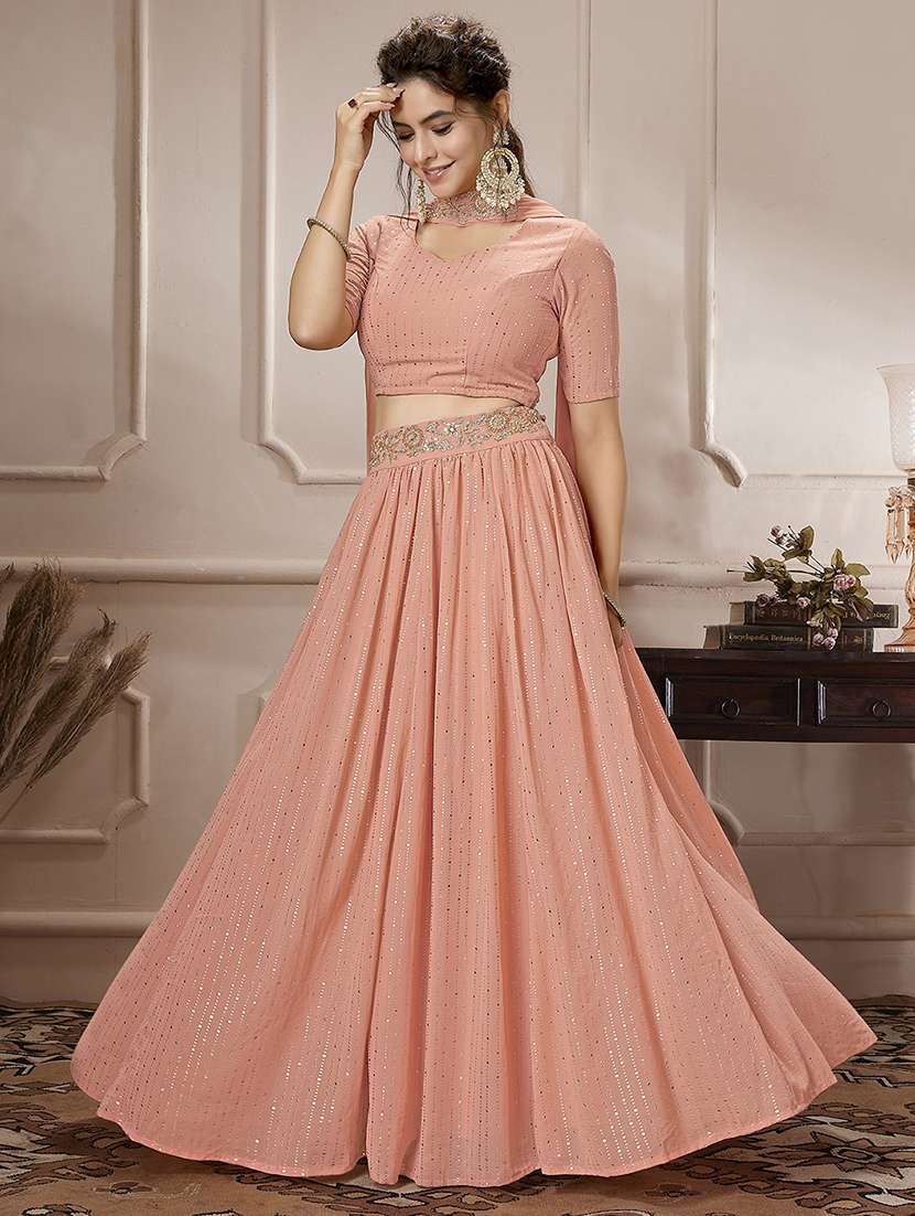 women embroidered top skirt & dupatta fusion set - 21559144 -  Standard Image - 2