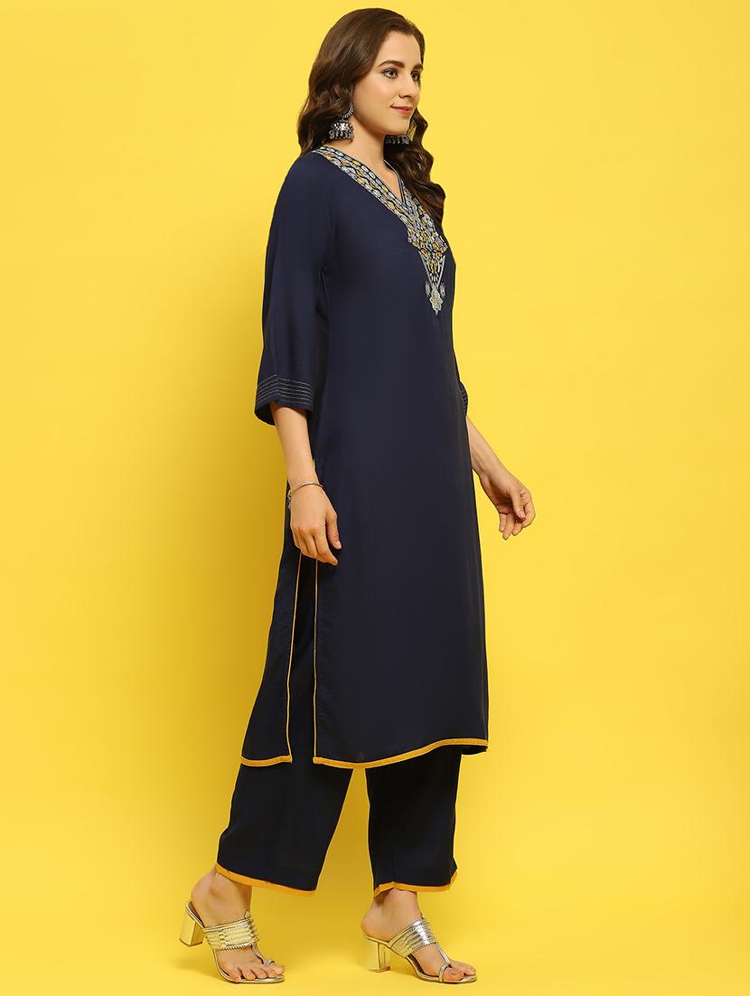 women embroidered kurta pant set with duaptta - 21559628 - Standard Image - 2