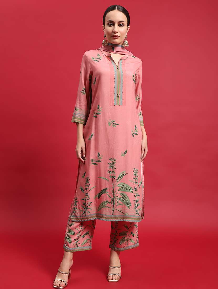 women printed kurta palazzo with dupatta set - 21559631 -  Standard Image - 2
