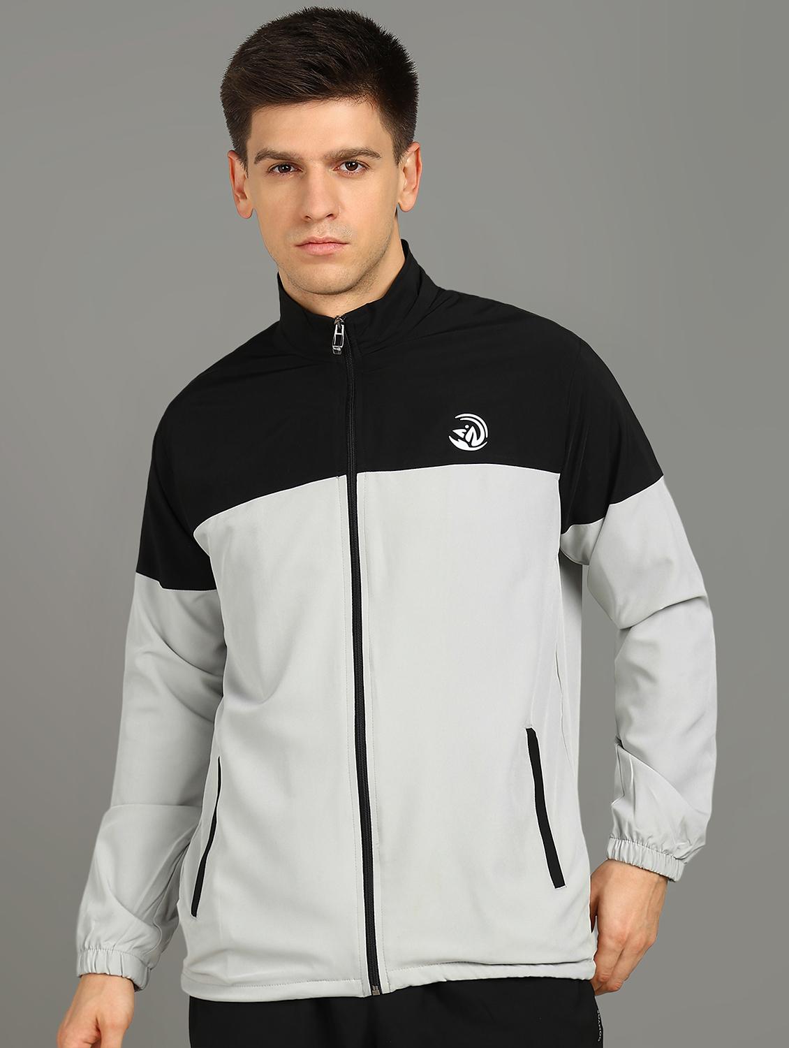 men color block long sleeves windcheater jacket - 21559680 - Zoom Image - 0