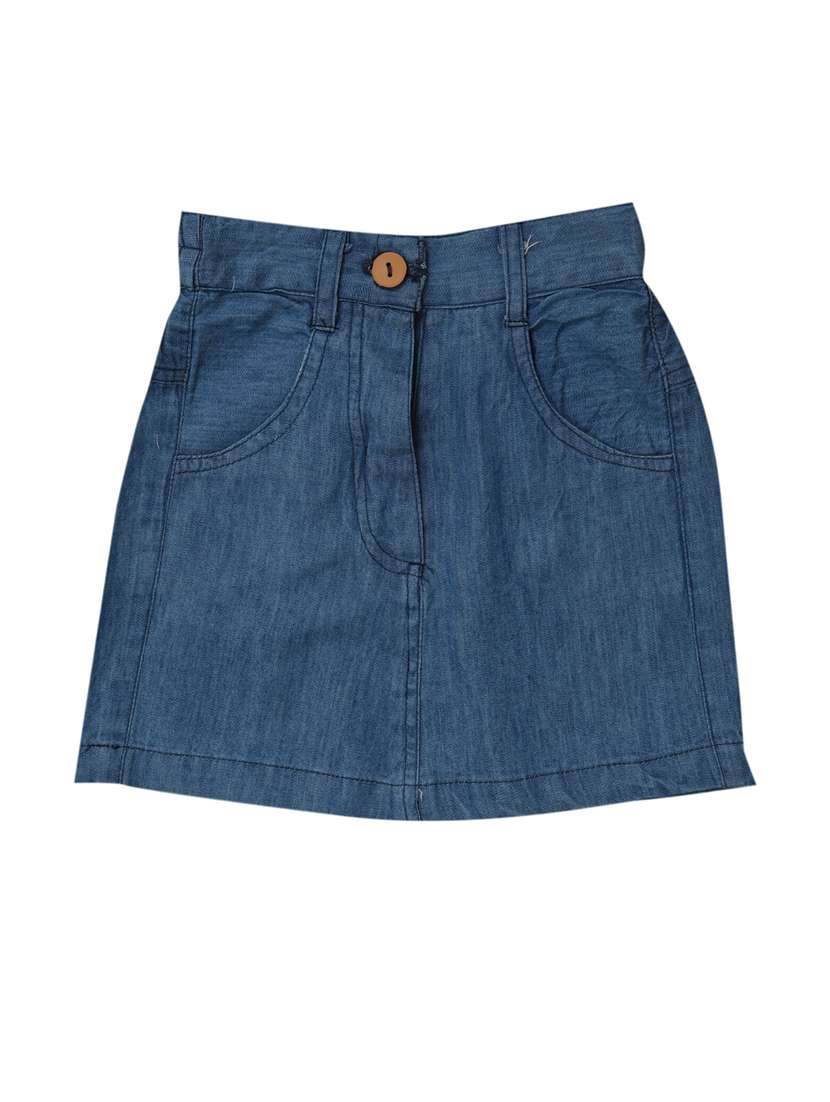 girls solid a-line skirt