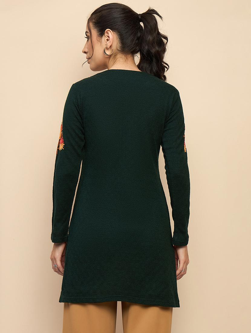 women embroidered long sleeves kurti - 21560196 - Standard Image - 2