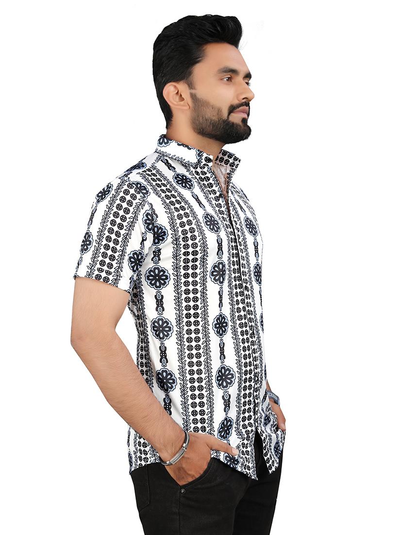 men printed collared casual shirt - 21560199 - Standard Image - 2