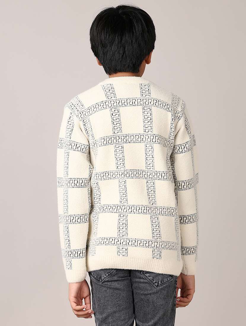 boys checkered long sleeve pullover sweater - 21560564 - Standard Image - 2