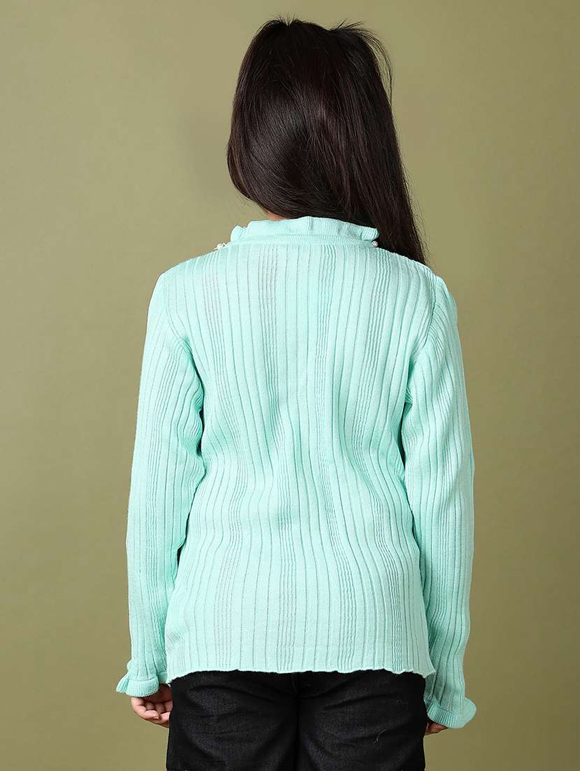 girls self design long sleeve pullover sweater - 21560605 -  Standard Image - 2