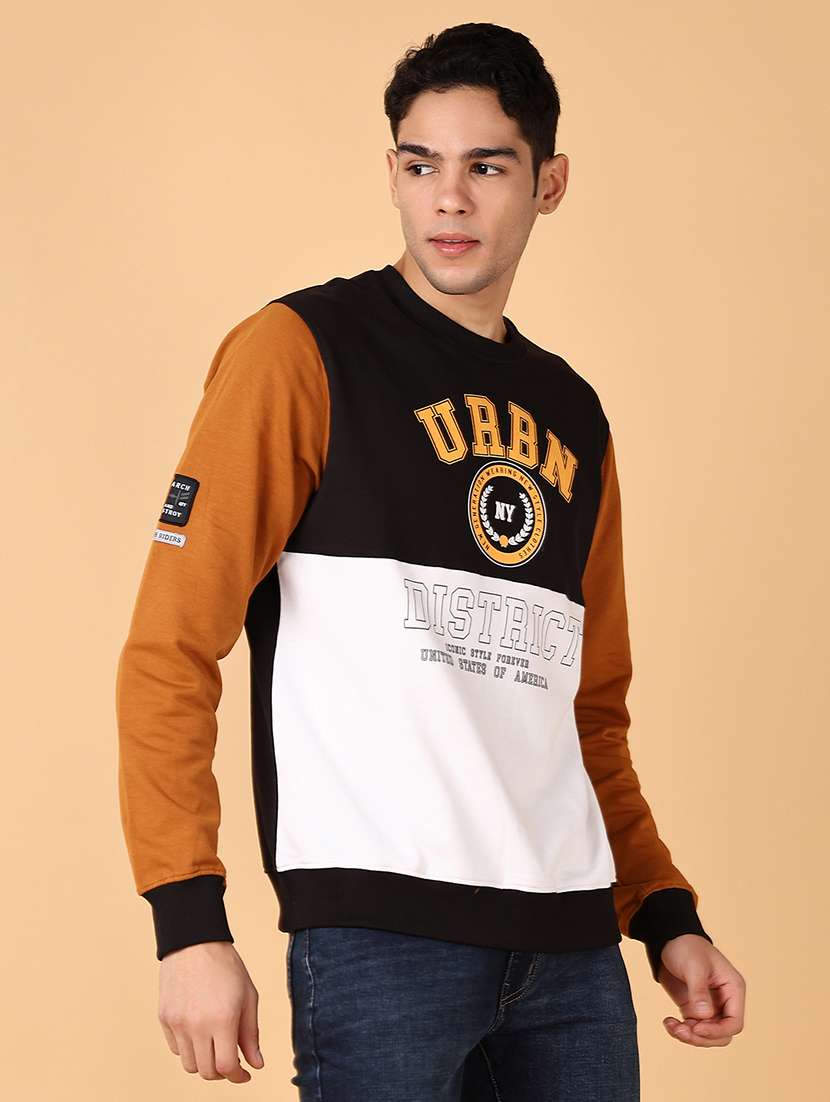 men long sleeves color block sweatshirt - 21561268 -  Standard Image - 2