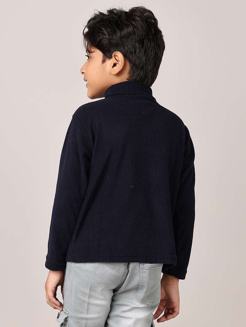 boys solid long sleeve pullover sweater - 21561337 -  Standard Image - 2
