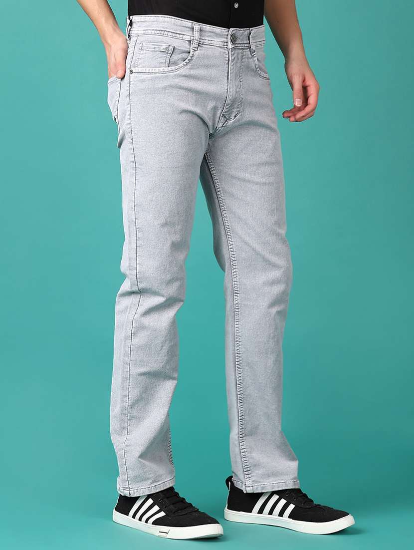 men mid rise plain jeans - 21561364 - Standard Image - 2