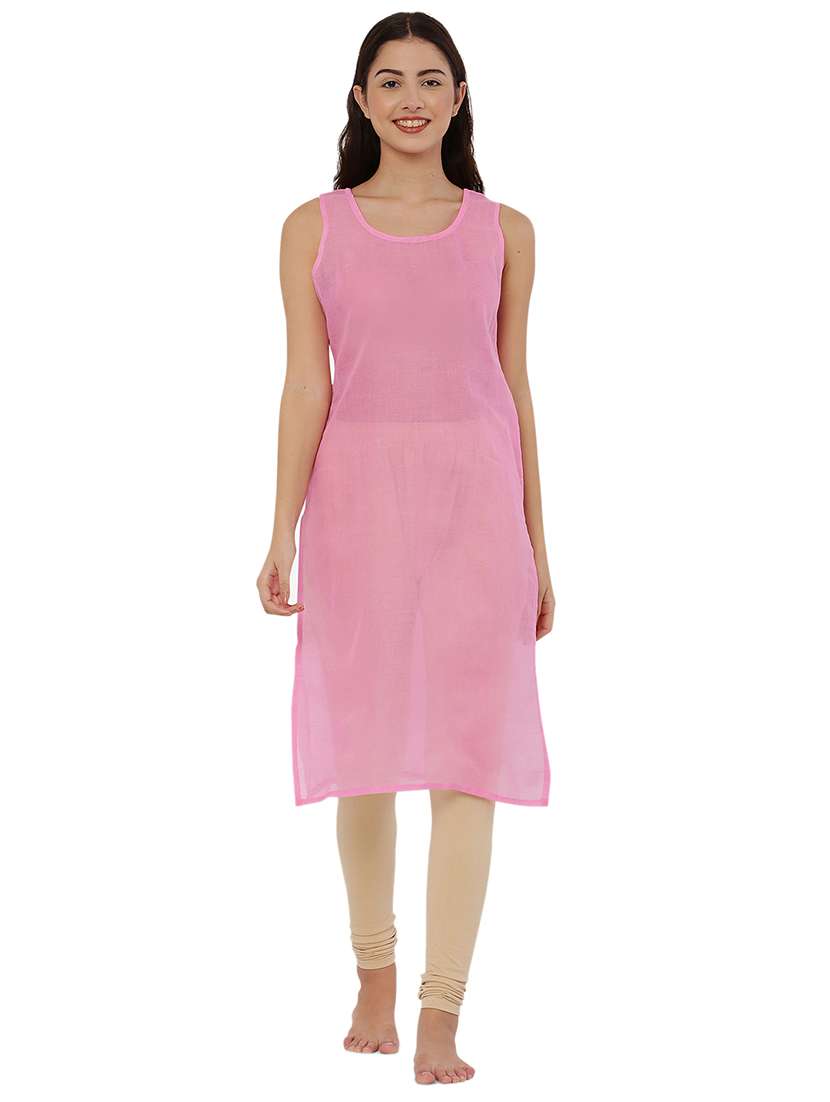 women solid round neck cotton camisole