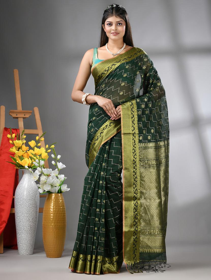 women self design handloom saree with blouse - 21562073 - Zoom Image - 0