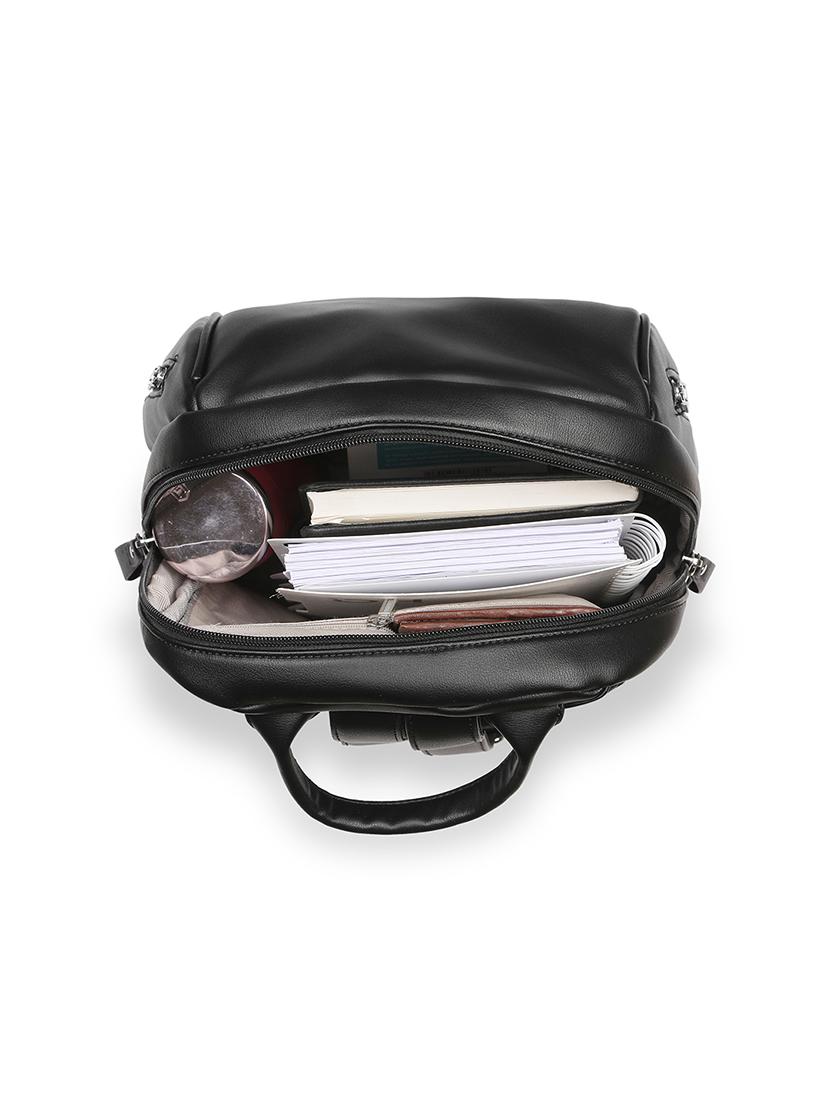 solid black textured backpack - 21562329 - Standard Image - 2