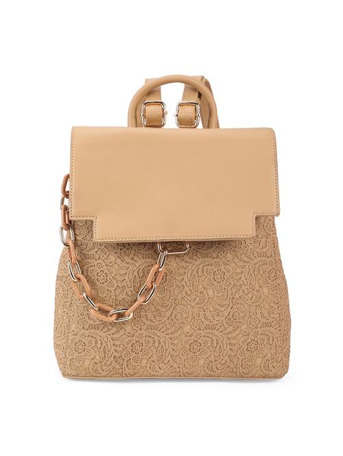 beige textured backpack - 21562331 - Standard Image - 0