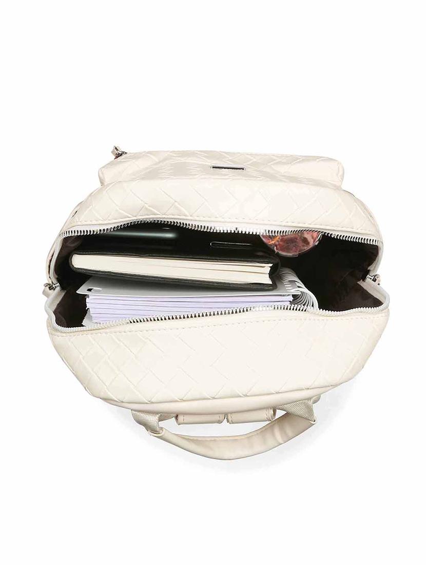 white leatherette backpack - 21562336 - Standard Image - 2