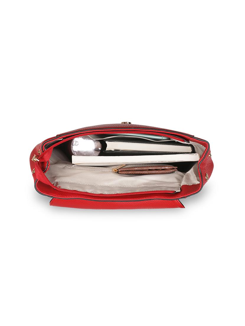 red textured leatherette backpack - 21562337 - Standard Image - 2