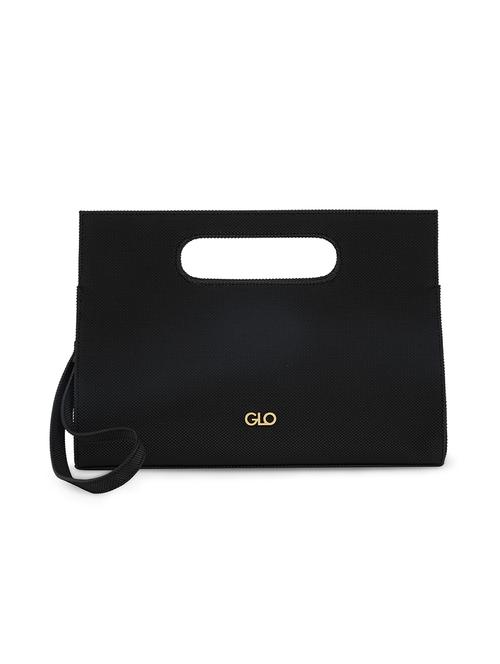 women black pu solid handbag - 21562340 -  Standard Image - 0