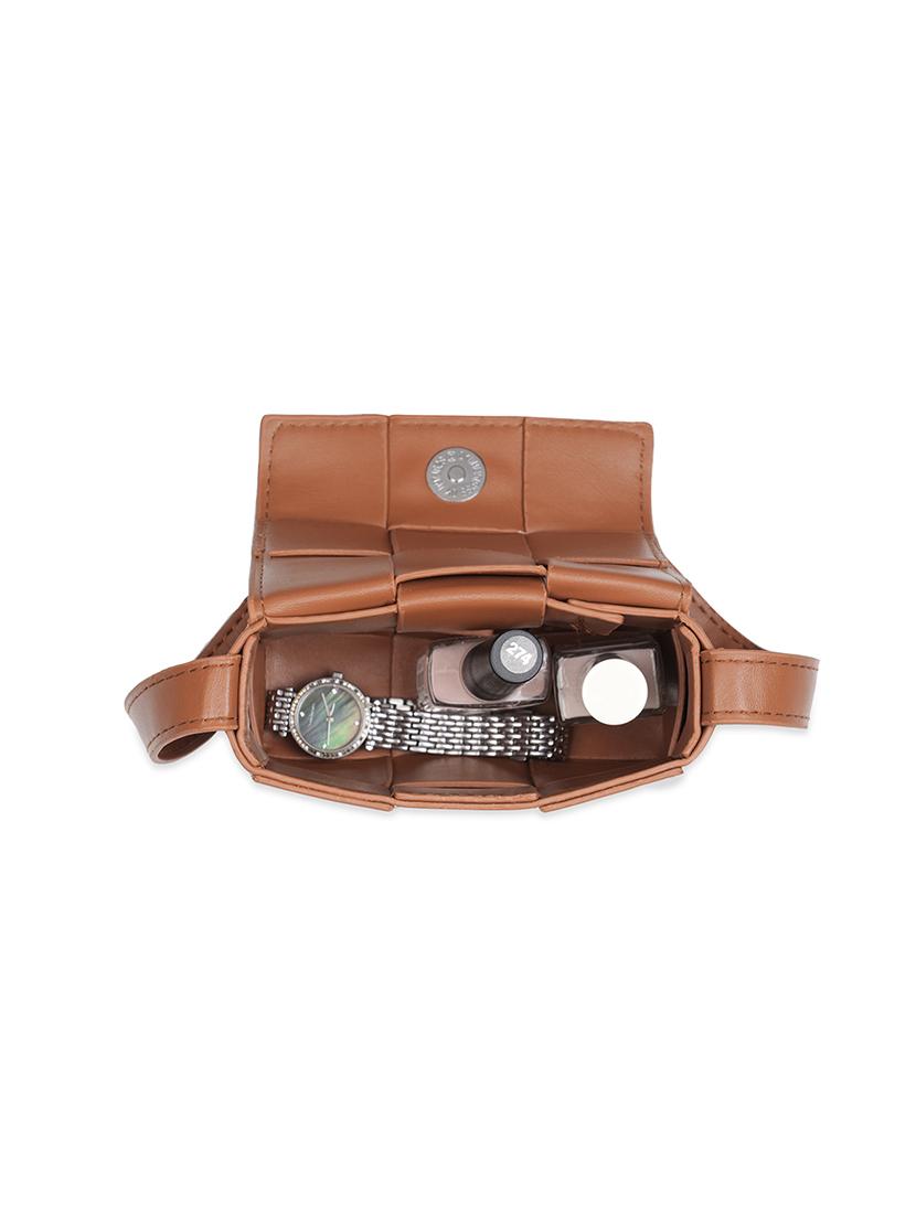 tan leatherette (pu) sling bag - 21562362 - Standard Image - 2