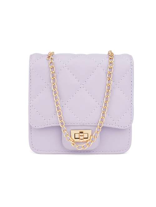 lavender leatherette (pu) sling bag - 21562363 - Standard Image - 0