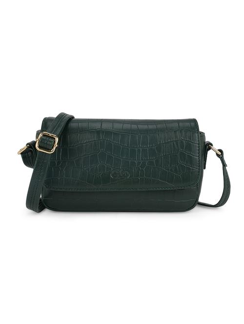 green textured leatherette sling bag - 21562366 - Standard Image - 0