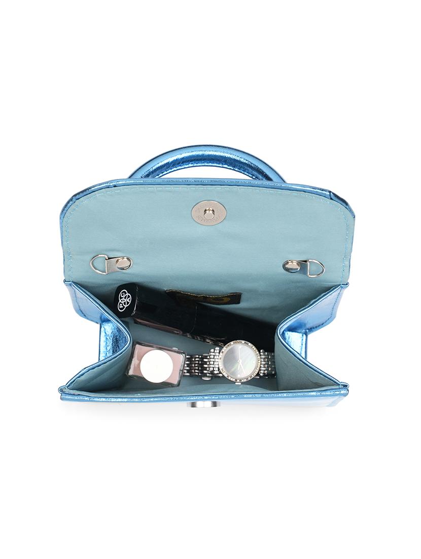 blue leatherette sling bag - 21562372 - Standard Image - 2