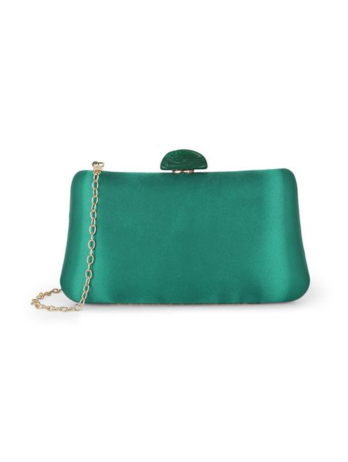women green metal box clutch - 21562393 -  Standard Image - 0