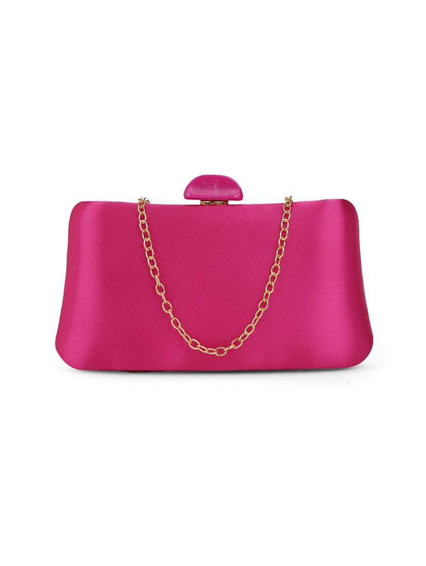 women pink metal box clutch - 21562394 - Zoom Image - 0