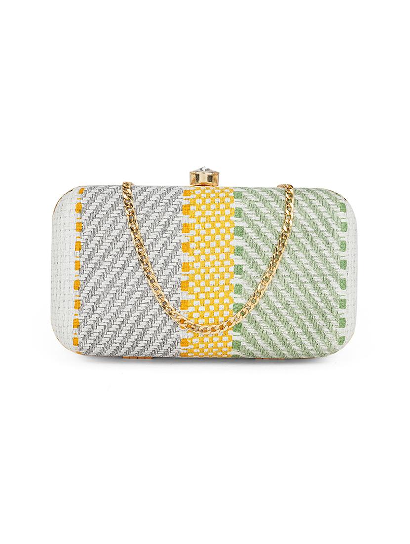 women green pu box clutch - 21562398 -  Zoom Image - 0