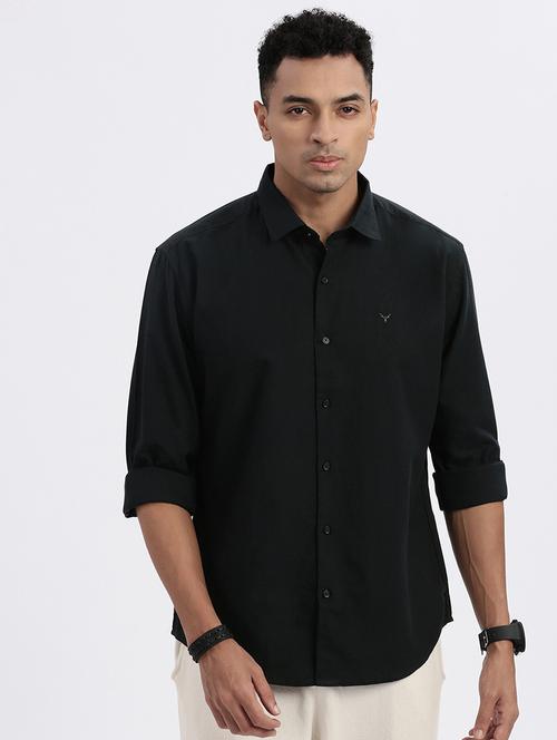 men solid long sleeve casual shirt - 21562518 -  Standard Image - 0