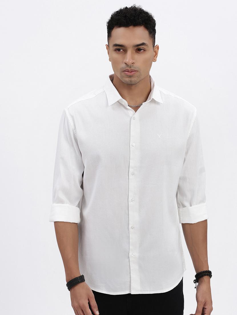 men solid long sleeve casual shirt - 21562519 -  Zoom Image - 0