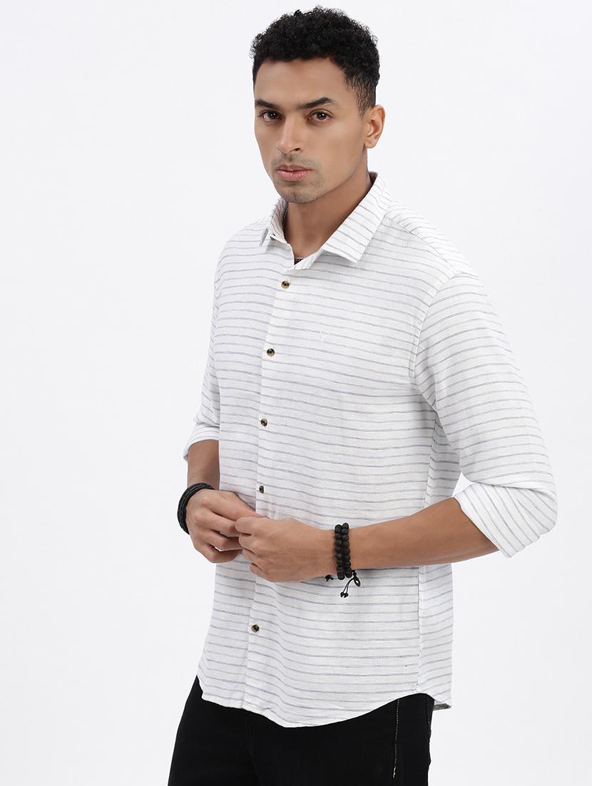 men striped long sleeve casual shirt - 21562529 - Standard Image - 2