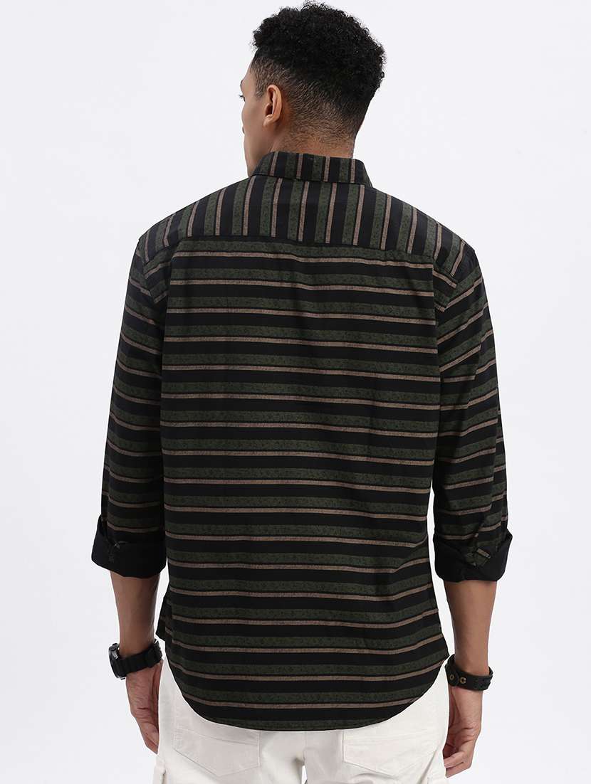 men striped long sleeve casual shirt - 21562530 -  Standard Image - 2