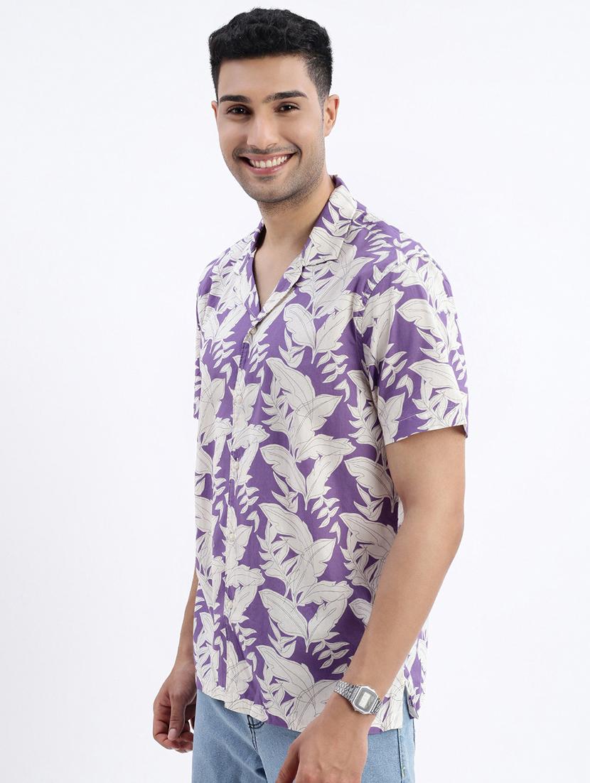 men printed short sleeve casual shirt - 21562534 - Standard Image - 2