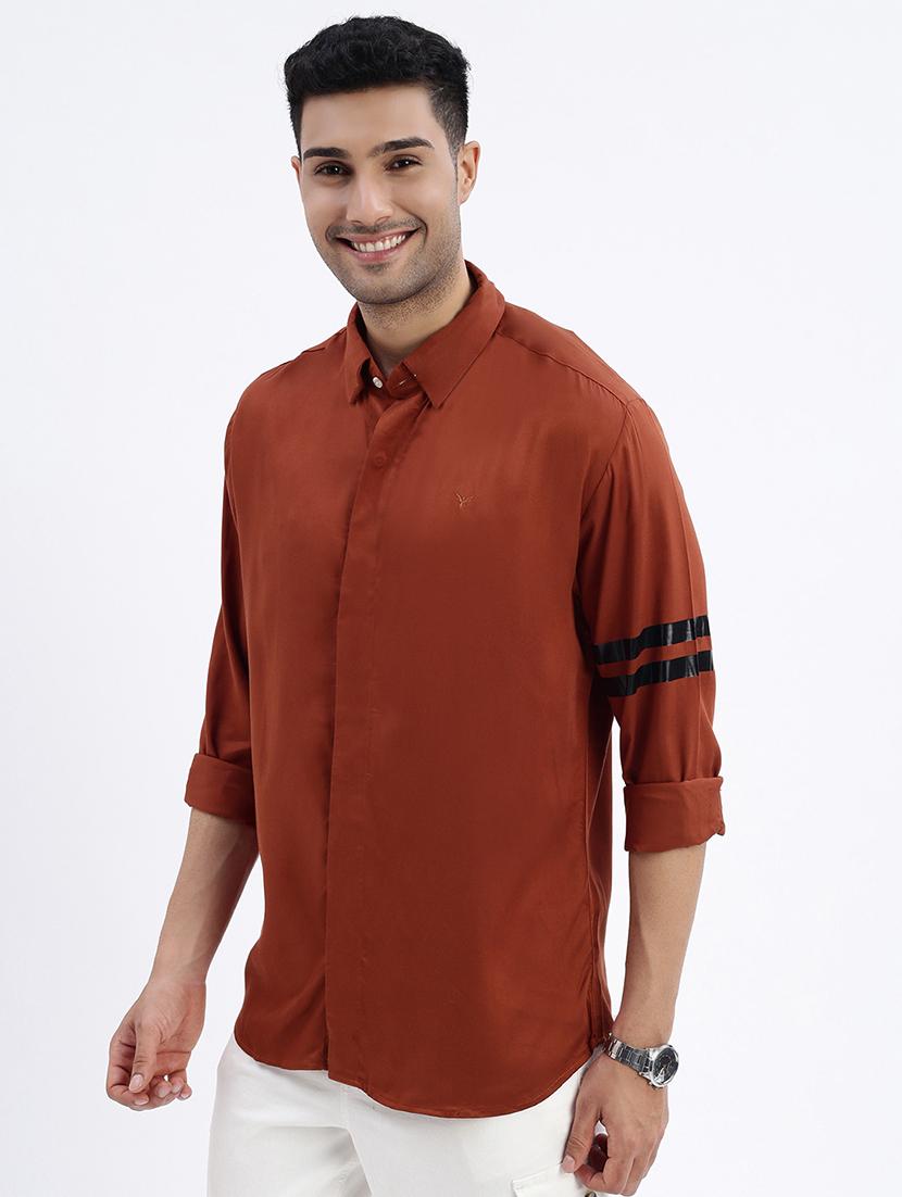 men solid long sleeve casual shirt - 21562536 - Standard Image - 2